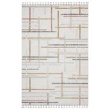 Karmen Halı Sümer Sm011A Krem Rengi Halı Renkli Geometrik Desenli Dekoratif Modern Salon Halısı,80 X 150