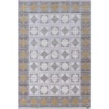 Karmen Halı Trend Tr008A Gri Halı Gold Detaylı Klasik Geometrik Desenli Akrilik Yumuşak Salon Halısı,80 X 150