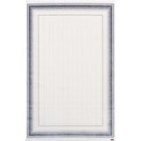 Karmen Halı Truva Tv032M Krem Rengi Halı Lacivert Geometrik Detaylı Akrilik Yumuşak Salon Halısı,200 X 290