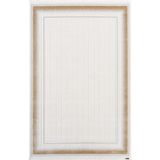 Karmen Halı Truva Tv032S Krem Rengi Halı Gold Geometrik Detaylı Akrilik Yumuşak Salon Oturma Odası Halısı,133 X 190