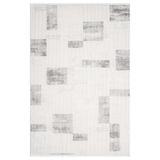 Karmen Halı Truva Tv035G Krem Rengi Halı Gri Geometrik Detaylı Akrilik Yumuşak Modern Salon Halısı,80 X 150