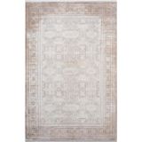 Karmen Halı Vg009A Bej Gri Çerçeveli Geometrik Desen Modern Renk Tarak Salon Halısı İpek Serisi,300 X 400