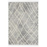 Karmen Halı Wool Wl003a Gri Halı Antrasit Detaylı Sisal Bukle Dekoratif Kabartmalı Halı Tozsuz Antialerjik