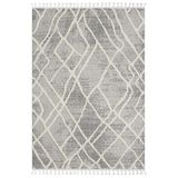 Karmen Halı Wool Wl003A Gri Halı Antrasit Detaylı Sisal Bukle Dekoratif Kabartmalı Halı Tozsuz,200 X 290
