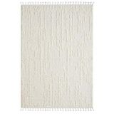 Karmen Halı Wool Wl004a Bej Halı Sisal Bukle Dekoratif Kabartmalı Halı Tozsuz Antialerjik Salon Halısı Koridor Beyaz