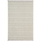 Karmen Halı Wool Wl011A Gri Beyaz Modern Desen Kabartmalı Doku Pamuk Tabanlı Kaymaz Halı,80 X 150