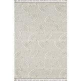 Karmen Halı Wool Wl012a Gri Beyaz Modern Desen Kabartmalı Doku Pamuk Tabanlı Kaymaz Salon Halı