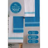 Karna Home Elvin 4'lü Banyo Havlusu Seti Pamuk ve Polyester 50x90 cm 70x140 cm Süper Emici - Beyaz - 50 x 90 cm