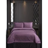 Karna Home Marvella Şönil Çift Kişilik Yatak Örtüsü - Mor - 240 x 260 cm