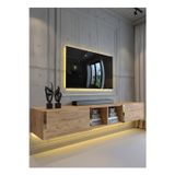 KARNAVAL LEDLİ DUVARA MONTE TV SEHPASI 150 CM - ÇAM - GDM-1505-6