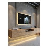 KARNAVAL LEDLİ DUVARA MONTE TV SEHPASI 180 CM - ÇAM - DM1006-6