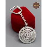 Karo Desenli Model 925 Ayar Gümüş Telkari Anahtarlık 201025143