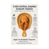 Karok Ticaret Bambu Sunum Tabağı – Saplı Ergonomik Tasarım, Doğal Ahşap, Çevre Dostu, Kahvaltı, Peynir, Meze ve Tatlı Sunumu Için Şık ve Dayanıklı