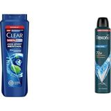 Karok Ticaret Clear Men Erkek Şampuan Sport Menthol Kepeğe Karşı Etkili 600 ml + Rexona Men Erkek Sprey Deodorant Xtra 72 Saat Kesintisiz Üstün Koruma 200 ml