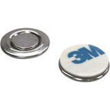Karokstore 3m Yapışkanlı Rozet Mıknatısı Yuvarlak Yaka Kartı Mıknatısı Isimlik Mıknatısı - 17MM Çap - 5 Set - Standart