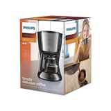 Karokstore Daily Filtre Kahve Makinesi - Aroma Twister, Otomatik Kapanma, Damlama Önleyici, 1.2l Cam Sürahi, Bulaşık Makinesinde Yıkanabilir Parçalar, Kompakt - Siyah & Metal (HD7462/20)