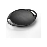 Karokstore Döküm Saç Kavurma Tavası, Metal Kulplu, 20CM, Siyah - standart