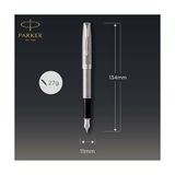 Karokstore Dolma Kalem | Paladyum Süslemeli Paslanmaz Çelik | Orta Uçlu Dolma Kalem | Hediye Kutusu - Standart