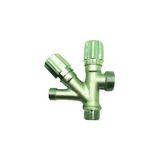 Karokstore Dual Başlı Çamaşır Musluğu, Çift Çıkışlı, Metal Su Tesisatı Bağlantı Parçası