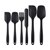Karokstore Newk Dayanıklı Silikon Spatula Seti, 6 Parça Set, Yapışmaz Kauçuk Spatula Mutfak Gereçleri Paslanmaz Çelik Çekirdekli, Pişirme ve Karıştırma, Bulaşık Makinesinde Yıkanabilir Fırın, Siyah - standart