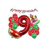 Karpuz Dilimli Doğum Günü Yaş Balon Set, 9