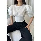 Karpuz Kol Sırt Dekolteli Poplin Bluz