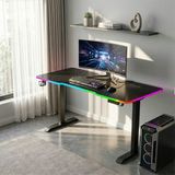 Karr Gaming G-Flex Elektrikli Yükseklik Ayarlı Rgb Aydınlatmalı Oyuncu Masası - 140X60 - Siyah