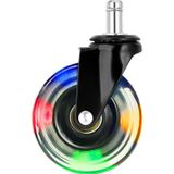 Karr Gaming S-Wheels Motion RGB Aydınlatmalı Silikon Oyuncu Koltuğu Tekeri 75mm | Ofis Koltuk Tekeri | Sessiz Sandalye Tekeri