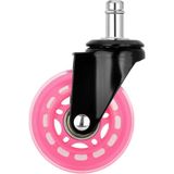 Karr Gaming S-Wheels Motion Silikon Oyuncu Koltuğu Tekeri 75MM - Pembe | Ofis Koltuk Tekeri | Ultra Sessiz Sandalye Tekeri