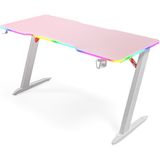 Karr Gaming Thunder 25mm RGB Aydınlatmalı Oyuncu Masası | Pembe Karbon Fiber Kaplama - 140 x 65