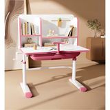 Karr Kids Sakura MDF Malzemeden Yapılmış Yükseklik Ayarlı Ergonomik Çocuk Çalışma Masası - 80x40 - Pembe