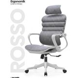Karr Office Rosso Ergonomik Çalışma Koltuğu - Sabit Kolçak - Gri