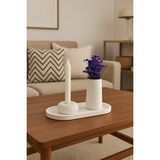 Karra Art Beton Dekoratif Bambu Oda Kokusu Ve Vazo 3 Set Beyaz