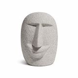 Karra Art Beton Yüz Saksı Küçük Boy Minimal Ev Dekorasyonu Gri