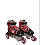 Karsan Toys Ayarlanabilir 2+2 Işıklı Çocuk Paten Unisex Metal Alıştırma Taşıma Çantalı 4 Tekerlekli - Kırmızı - 30/33