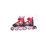 Karsan Toys Işıklı Metal Gövdeli Ayarlanabilir Kırmızı Alıştırma Pateni