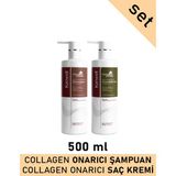 Karseell Kariscell 500 ml Argan Yağlı Onarıcı Şampuan ve 500 ml Derinlemesine Saç Kremi Unisex Kullanıma Uygun