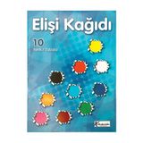 Karşık Renk Elişi Kağıdı Paketli 10 Renk 60 Gram (5 Paket)