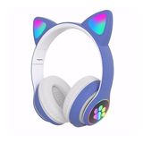 Kart Girişli Kedi Bluetooth Kulaklık Yüksek Ses Akıllı Led Kulaklık