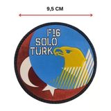 "Kartal-Ay Yıldız F-16 Solo Türk" Patch Arma 9.5 Cm 3D, Yeni Model Tip Cırtlı,