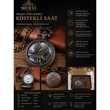 Kartal Figürlü Nostaljik Köstekli Cep Saati Metal Zincirli Antika Tasarım