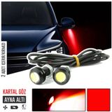 Kartal Göz Led Ayna Altı Led Eagle Eye Civatalı Kırmızı Renk 18mm
