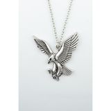 Kartal Gümüş Kaplama Düz Zincir Kolye