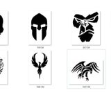 Kartal Kaplan Spray Tattoo Geçici Siyah Sprey Dövme Seti