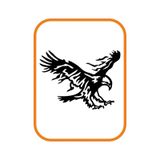 Kartal Oto Sticker Büyük Boy 30x22 Cm Siyah