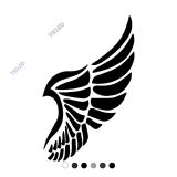Kartal Tek Kanat Sticker Yapıştırma 17cm