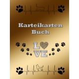 Karteikarten Buch Katzensalon Hundesalon Karteikartenbuch Mobiler Tierfriseur Tiersalon Hundefriseur Katzenfriseur Hunde Katzen Friseur für Kleintiere ... notieren dokumentieren der Kundendaten Gold01