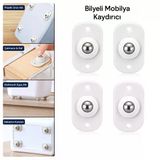 Kartelalı 4Pcs Tek Bilya Tekerlekli Mobilya Eşya Taşıma Aparatı 360° 8Kg Taşıma Kapasite (5224)