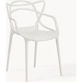Kartell Masters Kolçaklı Sandalye - Turuncu, Istiflenebilir (2 Adet) - Beyaz