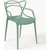 Kartell Masters Kolçaklı Sandalye - Turuncu, Istiflenebilir (2 Adet) - Su Yeşili
